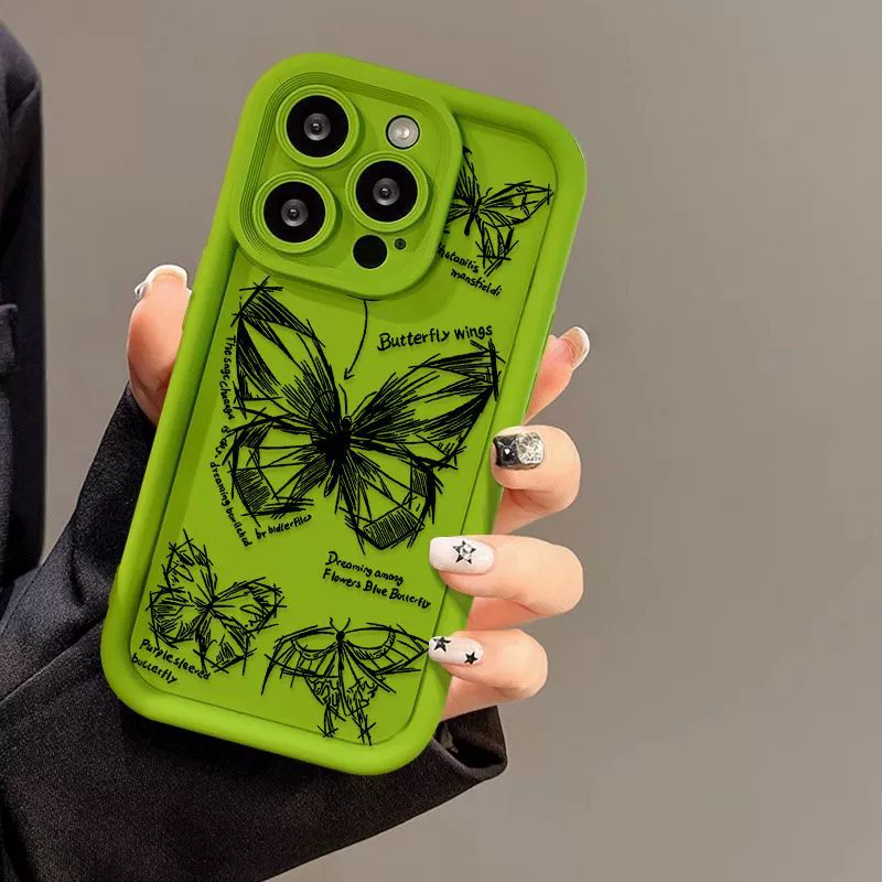 Apple, совместимый с iPhone 16, матовый чехол для телефона, ручная роспись, 15