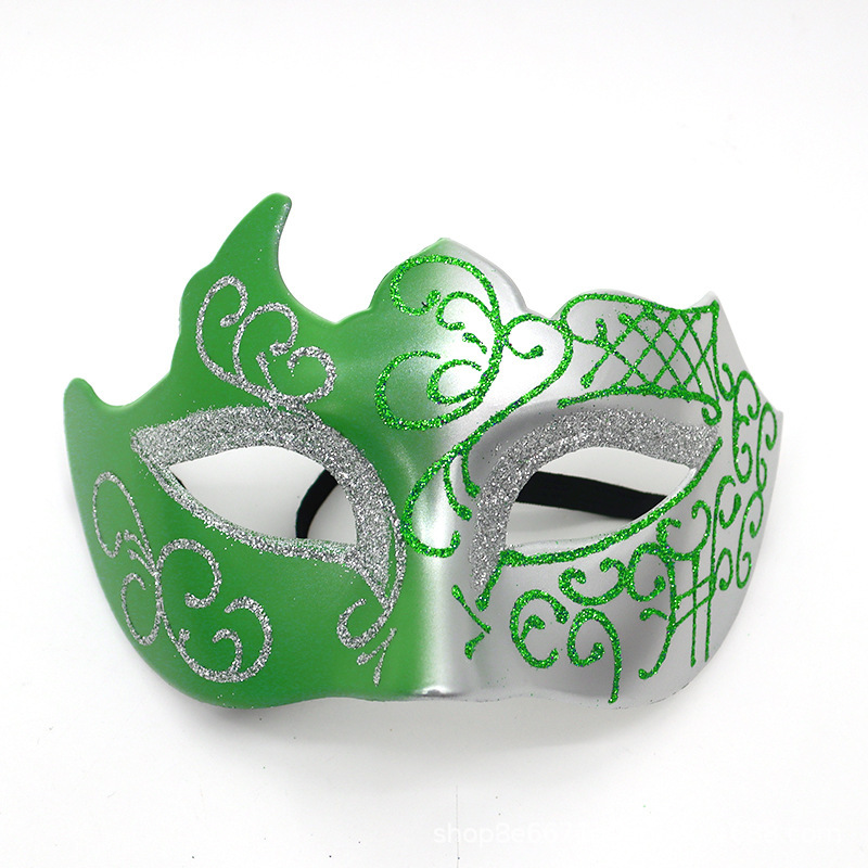 Carnaval transfronterizo lateral mariposa máscara de mitad de cara veneciana de alta calidad fiesta de baile pintada máscara de pareja para hombres