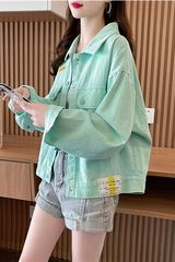 小个子短款牛仔外套女2025年新款春季韩版洋气减龄百搭宽松上衣