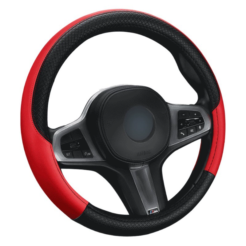 В наличии хит продаж Автомобильный чехол на руль нескользящий чехол на ручку кожаный защитный чехол автомобильные принадлежности четыре сезона универсальный