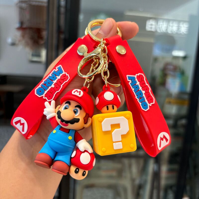 Large Super Mario Doll Mario Pendant Keychain Cartoon Desktop Ornament Exquisite Small Gift Wholesale