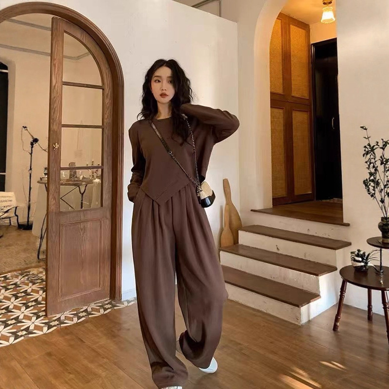 秋季卫衣运动套装女宽松休闲时尚炸街美式学生减龄两件套洋气薄款|undefined