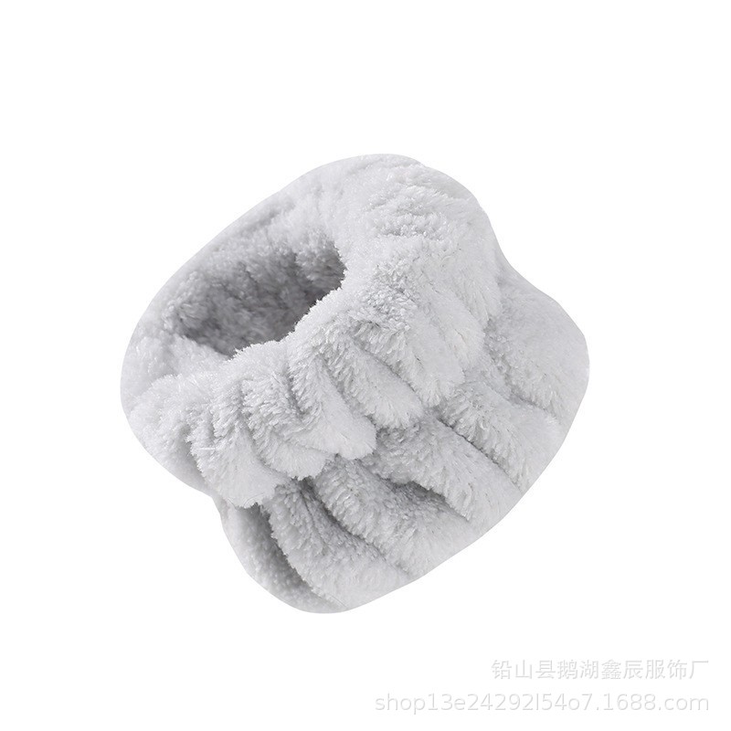 Nueva correa de muñeca de color sólido simple deportes máscara de anillo de muñeca de franela a prueba de sudor para lavado de cara muñeca impermeable especial