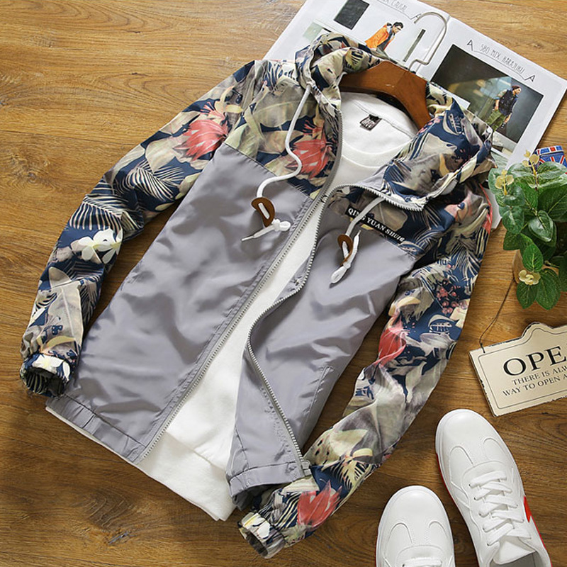2022 chaqueta casual de los hombres con capucha de estilo coreano chaqueta de camuflaje floral de moda de los hombres de primavera y otoño uniforme de béisbol