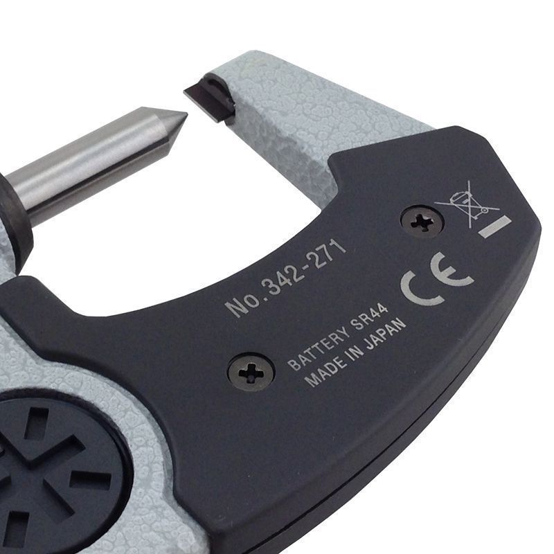 日本Mitutoyo三丰数显千分表压接高度千分尺342-271 尖头0-20MM