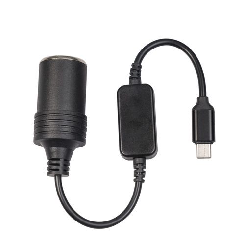 New 30cm all-copper TYPE-C 5V to 12V cigarette lighter female base car booster power adapter cable