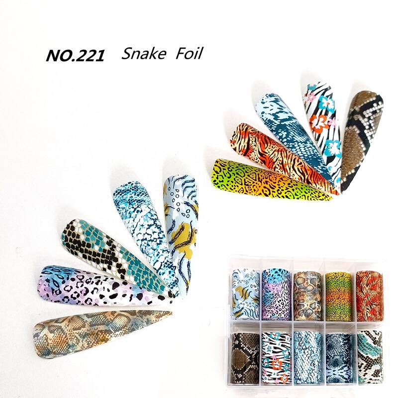 Color French Art Snake Nail Art Watermark Sticker Irregular Watercolor Black and White Texture Nail Sticker