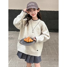 女大童毛衣春秋冬2025新款儿童女孩韩版洋气针织上衣女童冬季打底
