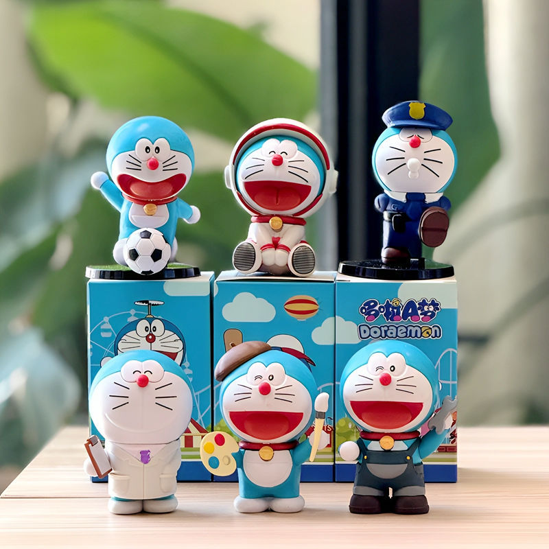Doraemon fiqurlu korobka oyuncaq, 8 sm, kolleksiya üçün