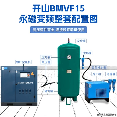 Hava kompressorları: Frequency 7.5Kw Energy-Saving Silent Industrial - first-class-energy-efficiency-permanent-magnet-variable-frequency-bmvf15-complete-set