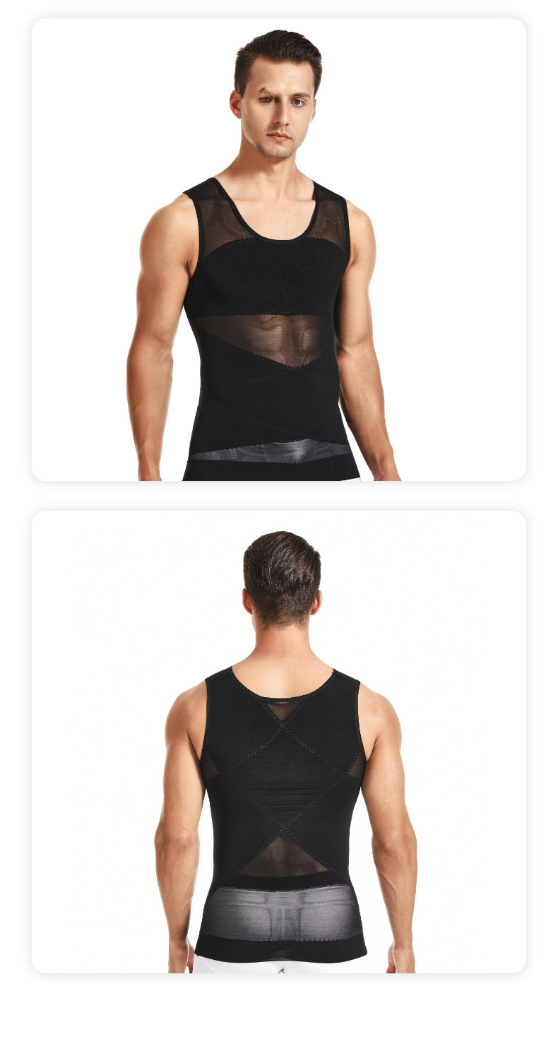 Cross-border Explosions Mesh Shaper Men's Abdominal Shaped Vest Beer Belly Killer Tunic Shaped Clothes