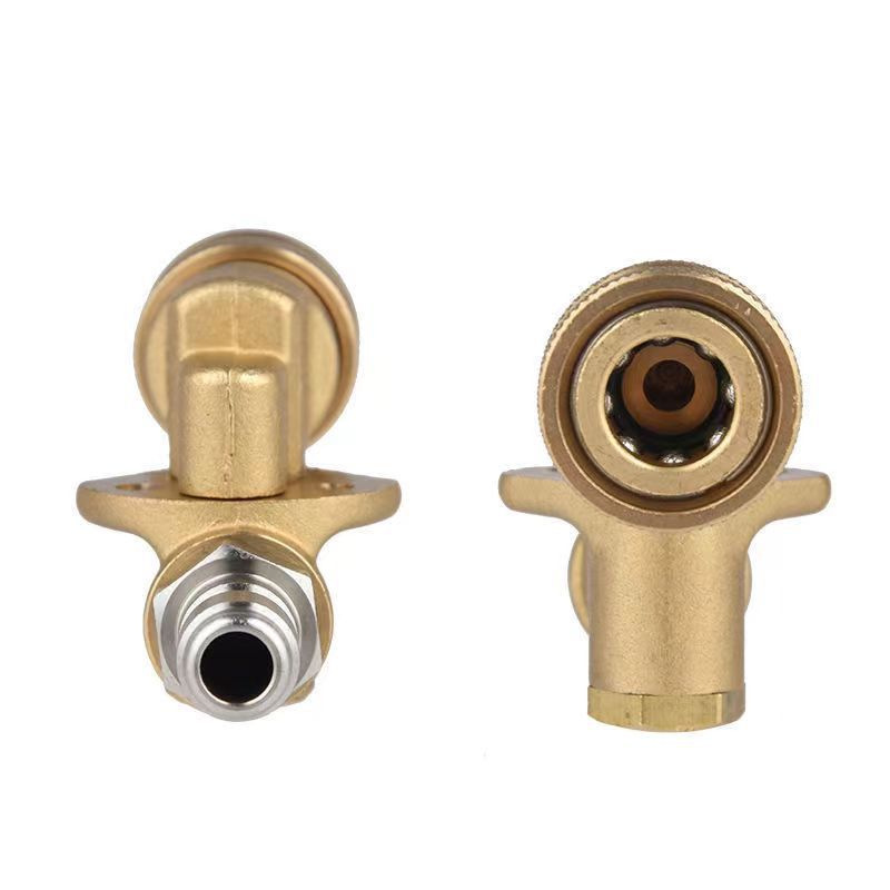 High-pressure water gun nozzle, 1/4 quick-connect adjustable joint, cleaning accessories, copper, seven-setting, portable, seven-setting adjustment
