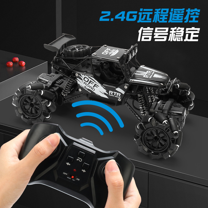 Aleación de control remoto para niños vehículo todoterreno lateral de deriva de alta velocidad vehículo de escalada recargable luz de control remoto automóvil juguetes para niños