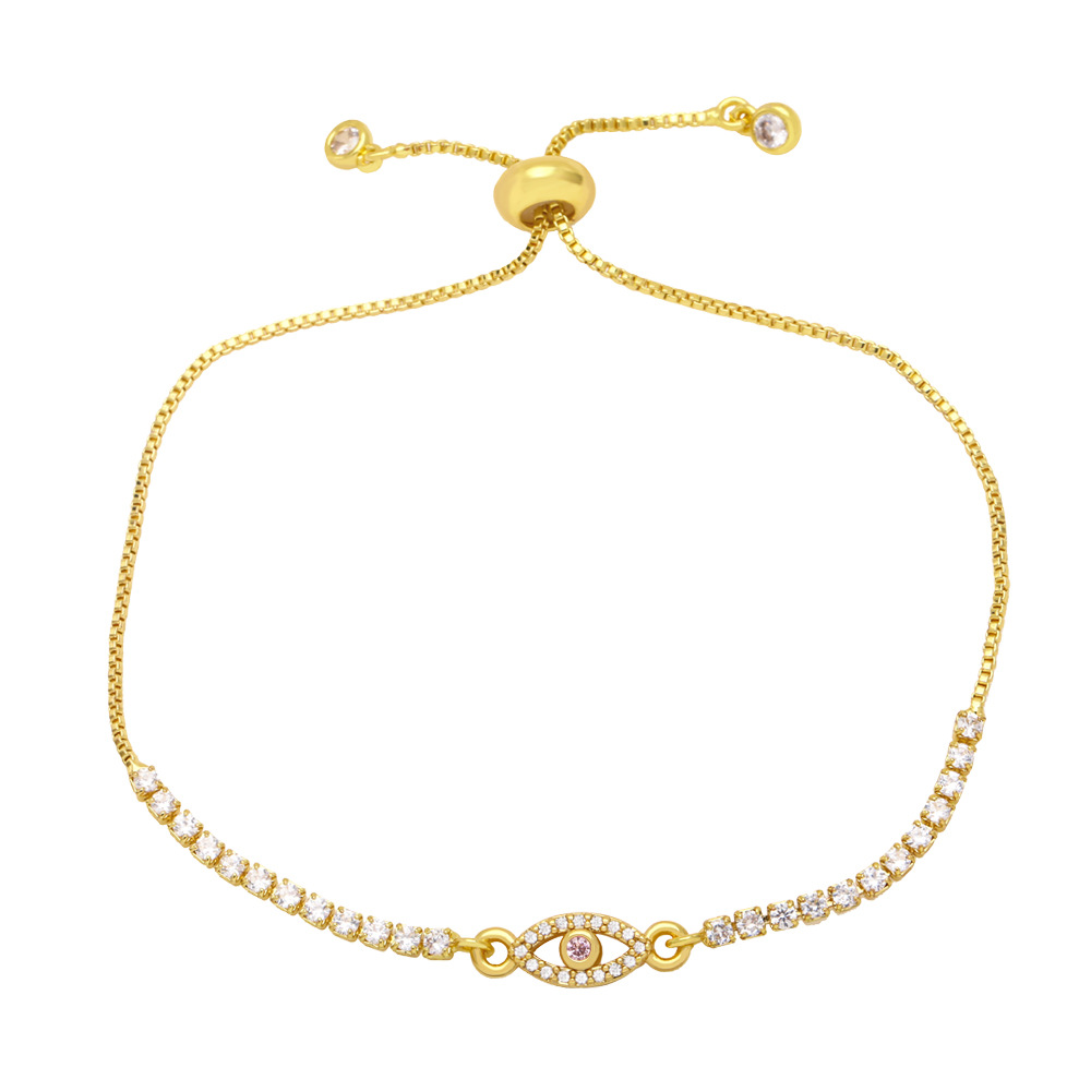 Fashion Devilu0027S Eye Copper Bracelets Inlay Zircon Copper Bracelets