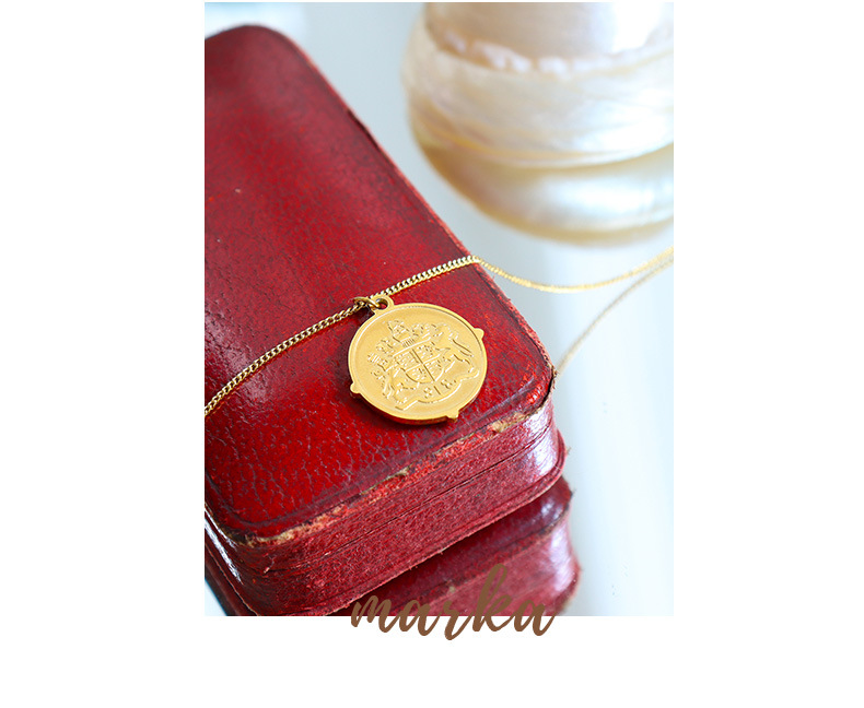 Amulet Pattern Necklace Thai Ethnic Gold Titanium Steel Chain_voghion.com