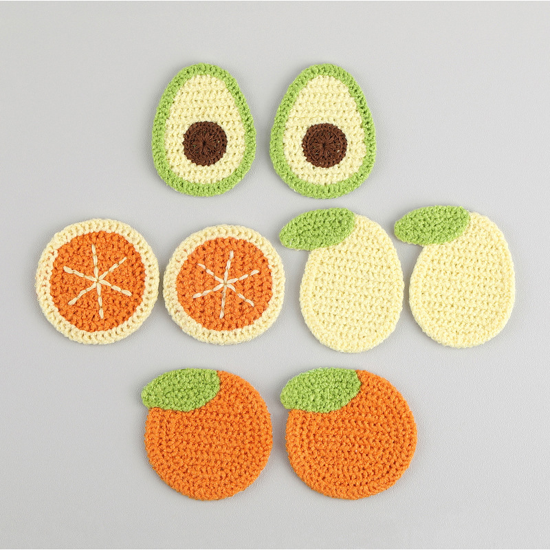 时尚百搭衣服包包刺绣贴标清新水果布贴花头饰发夹手机壳装饰材料