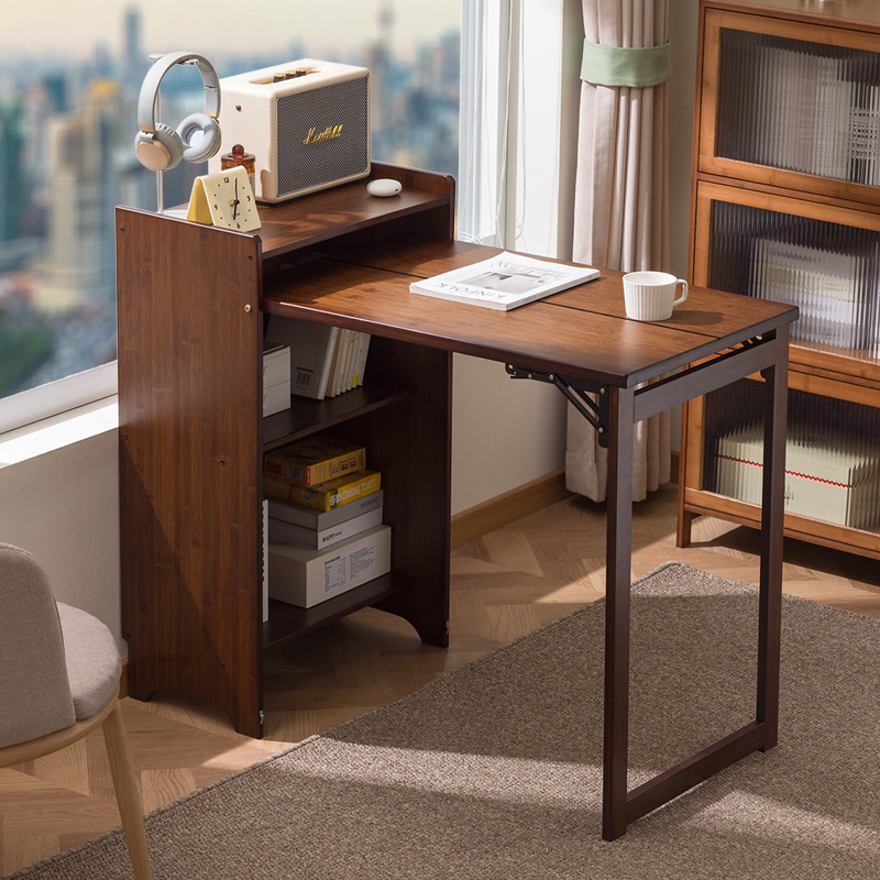 Solid Wood Folding Desk Student's Home Computer Desk Bedroom Small Apartment Bedside Learning Table Simple Desk Solid Wood Folding Desk Student's Home Computer Desk Bedroom Small Apartment Bedside Learning Table Simple Desk