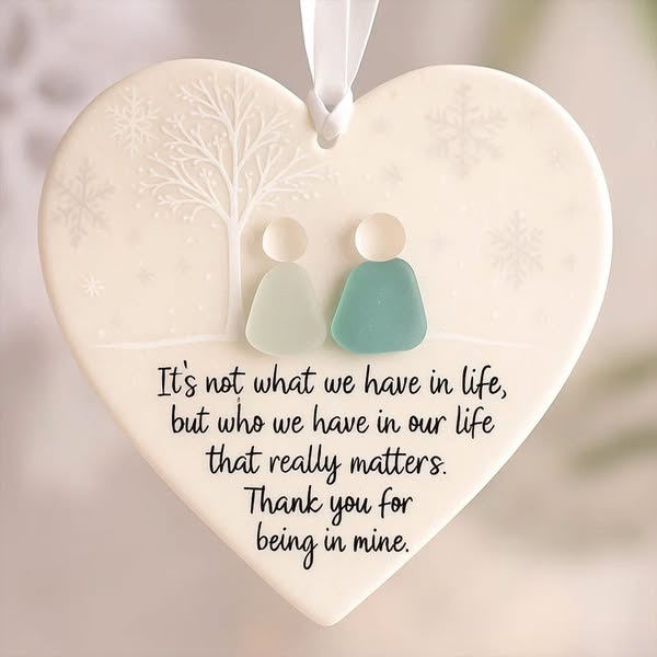 Cross-Border Friendship Heart Sea Glass Keepsake Printed Ceramic Heart Pendant Cross-Border Friendship Heart Sea Glass Keepsake Printed Ceramic Heart Pendant