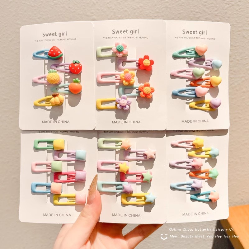 Clip de cabello de color dopamina para niños clip de frangeo lateral lindo clip de cabello para bebés niñas clip de cabello BB