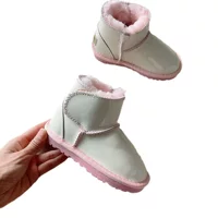 JDUUGG Зимние непромокаемые детские зимние сапоги мужские и женские толстые теплые детские туфли на липучке детская обувь хлопковые сапоги для девочек