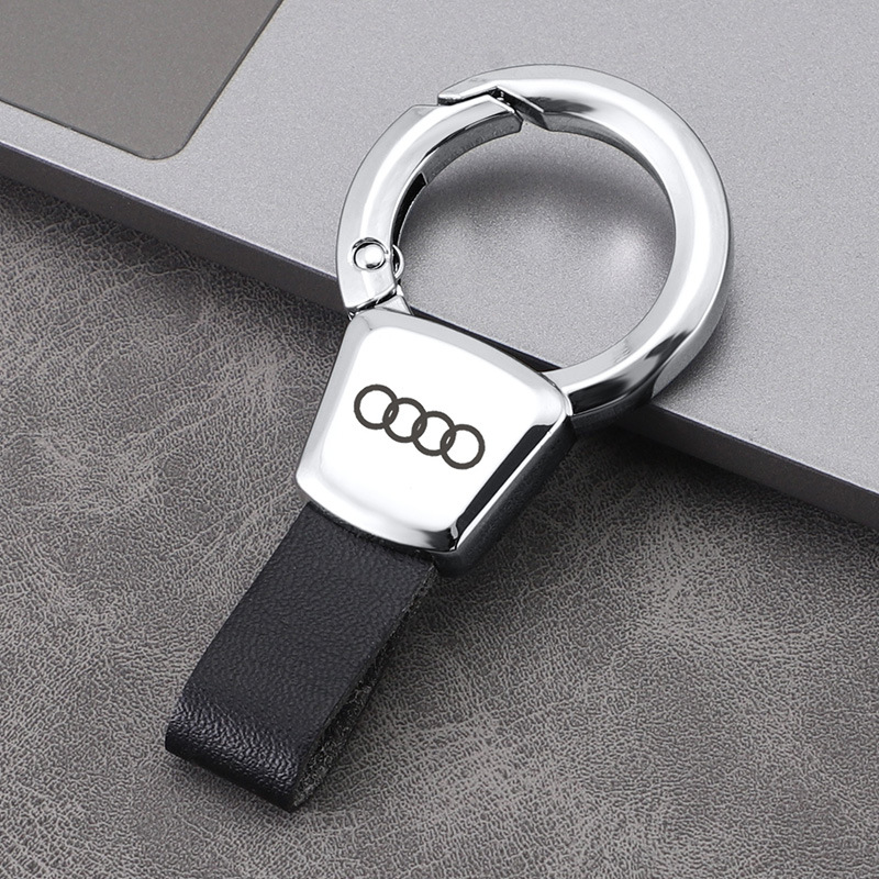 Láser láser llavero de coche colgante llavero de cuero para hombre logotipo del coche llavero de alta gama colgante de coche creación