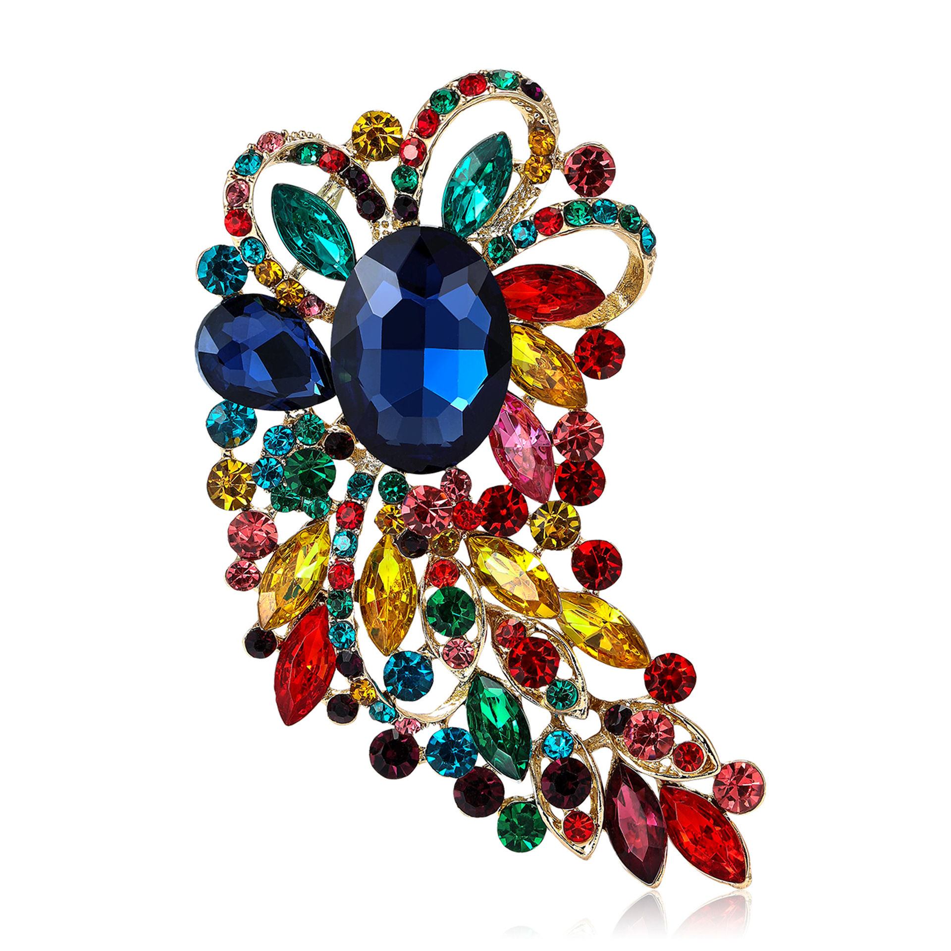 Broche vintage para mujer con perlas y cristales para abrigo_voghion.com