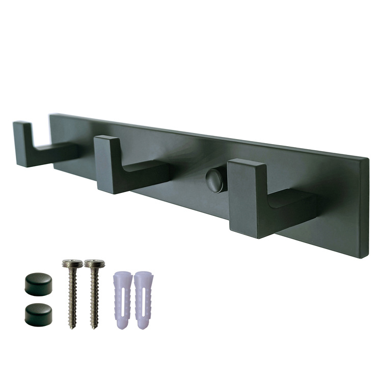 Simple black 26 centimeter length Space aluminum texture of material Screw install Hooks Kitchen Pendant B0613