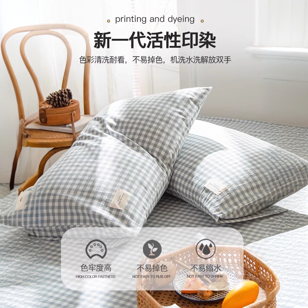 Funda de almohada de algodón Un par de funda de almohada de algodón 100 de 48cm x 74cm cubierta interior de núcleo de almohada para el hogar hombres adultos