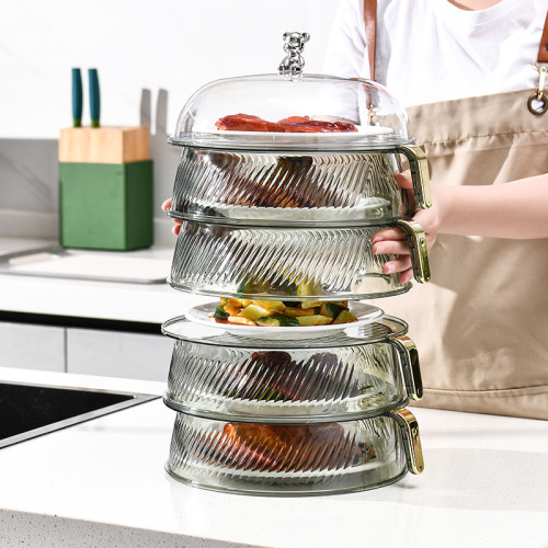 Insulated Food Cover for Home Use, Transparent, Dustproof, Mosquito-Proof, Multi-layer Food Storage Cover, Table Cover, Food Dome