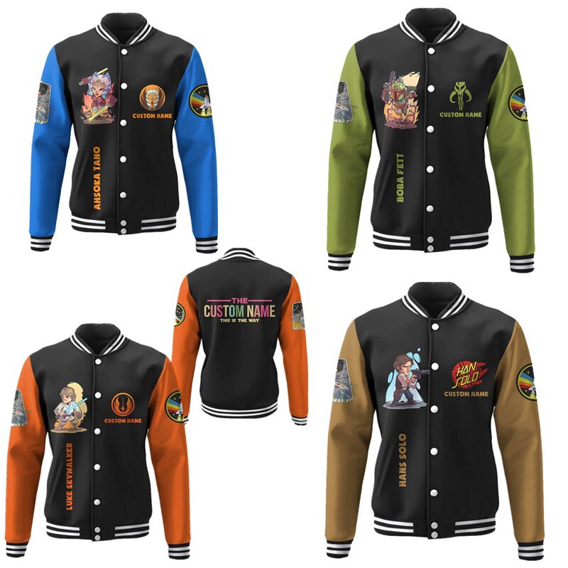 2024 Autumn New Game Lego Star Wars Men's Baseball Suit 3D Digital Print Cartoon Jacket Wholesale