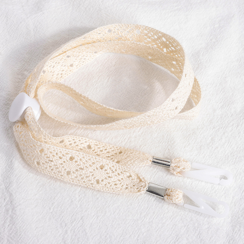 Windproof Rope Hat with Lace Cotton, Japanese Style Versatile Windproof Strap, Women's Fisherman Hat, Straw Hat, Sun Hat, Anti-Slip Accessory
