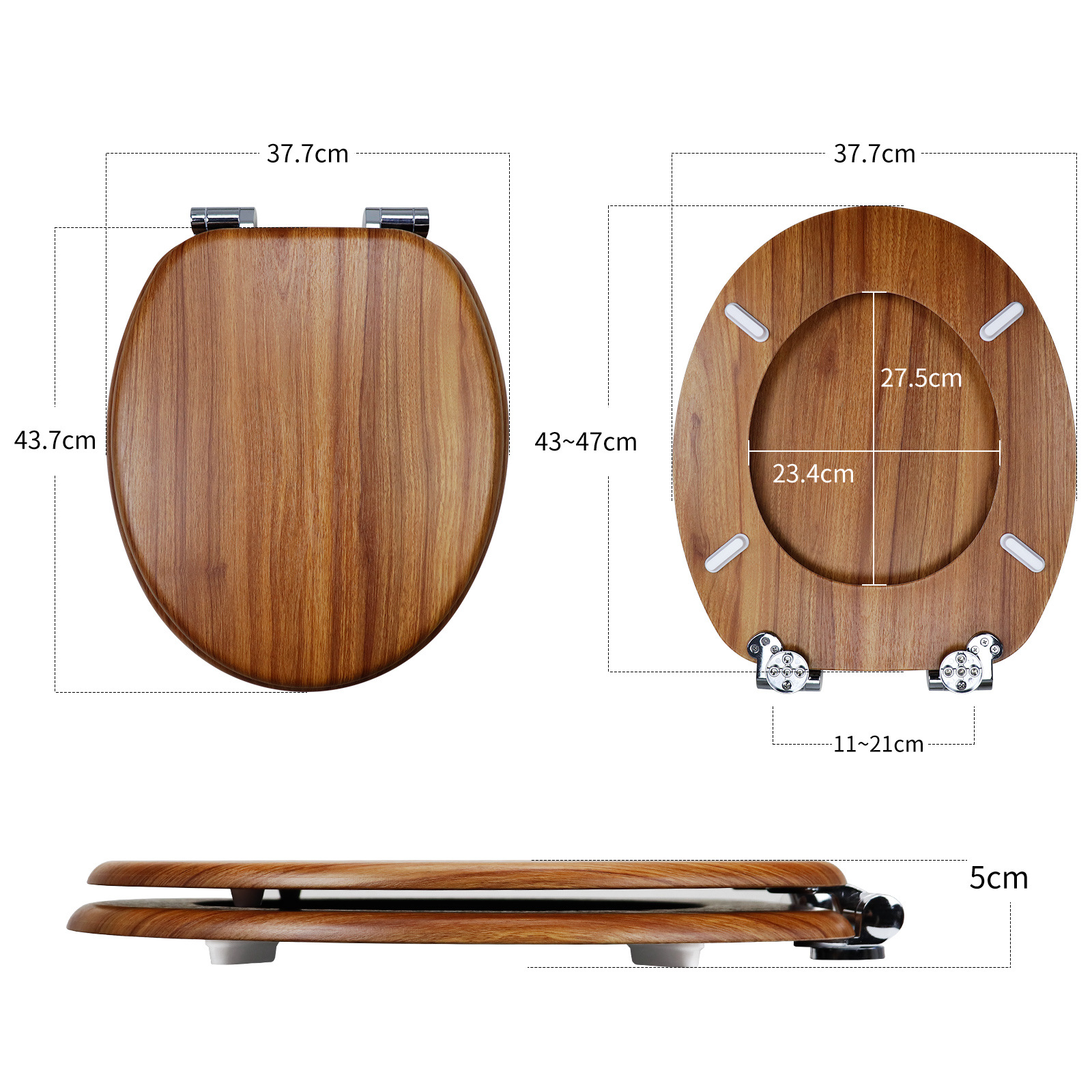 Fábrica directa placa de densidad de madera MDF cubierta de inodoro pvc placa impresa patrón de madera caída lenta image 3