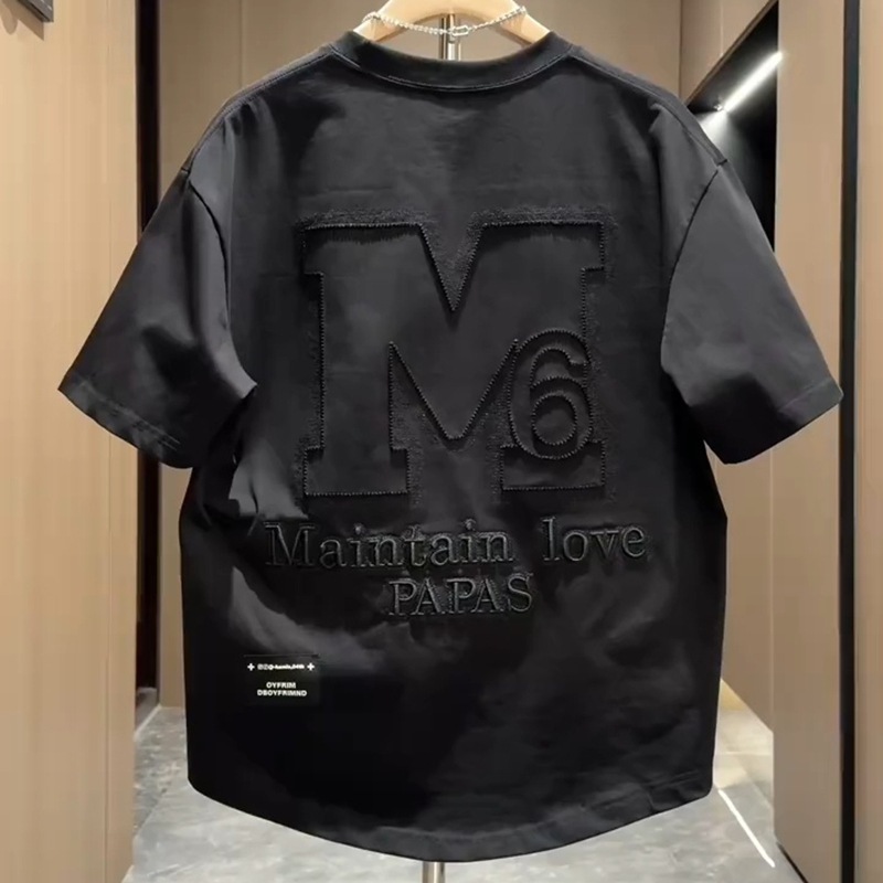 夏の新型半袖メンズファッション刺繍シンプルカジュアルtシャツ上着ファッションカジュアル半袖tシャツ|undefined