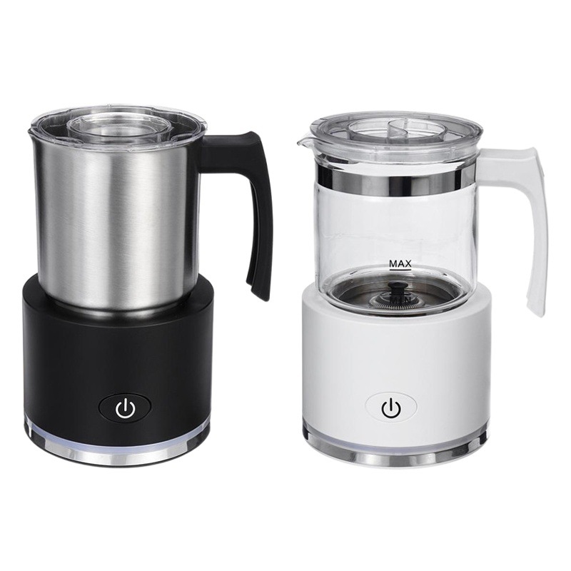 Suspensión magnética automática máquina de espuma de leche inteligente máquina de espuma de leche caliente y fría de doble golpe máquina de espuma de leche eléctrica dividida para el hogar calentador de leche