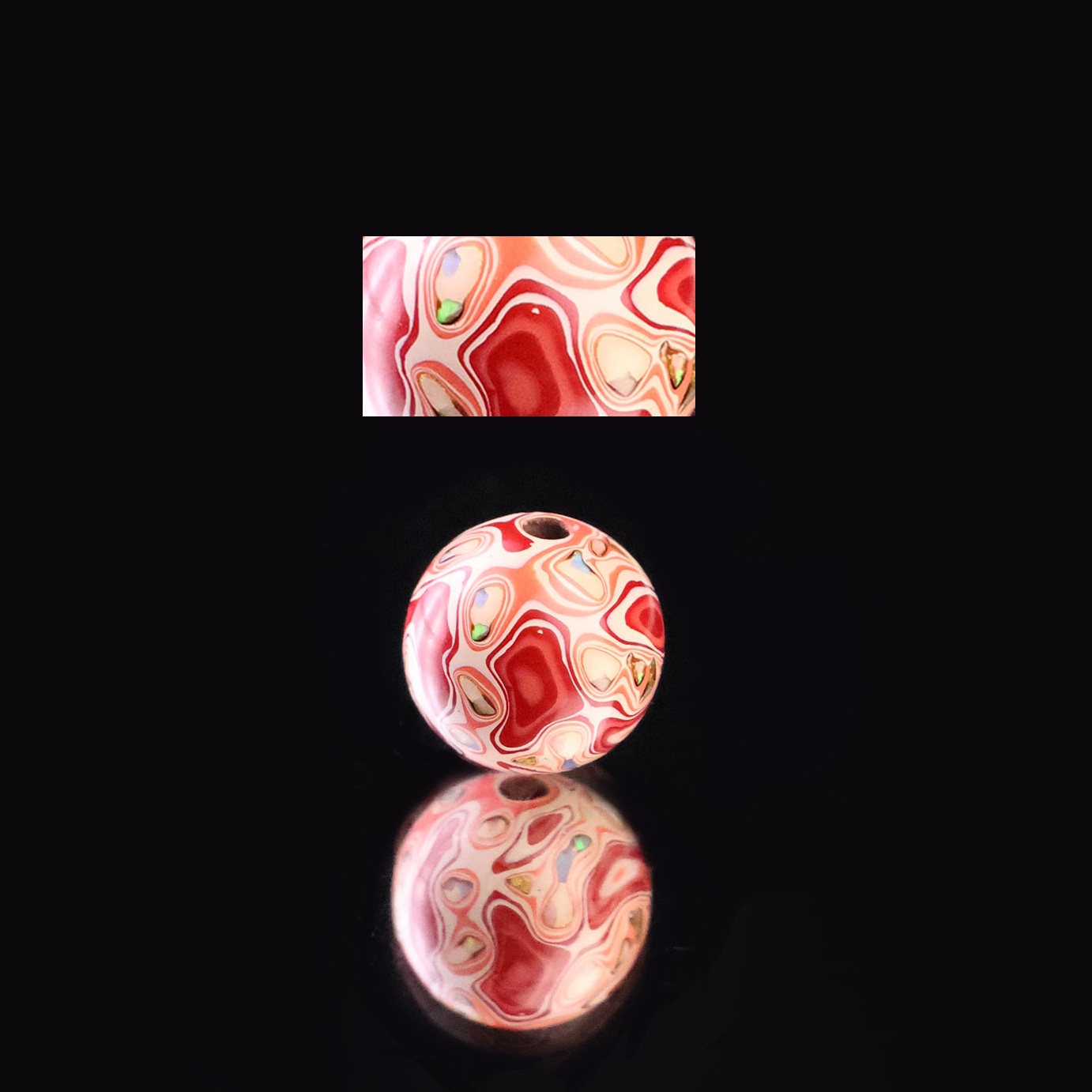 10mm 오팔 핑크 미스트 레드