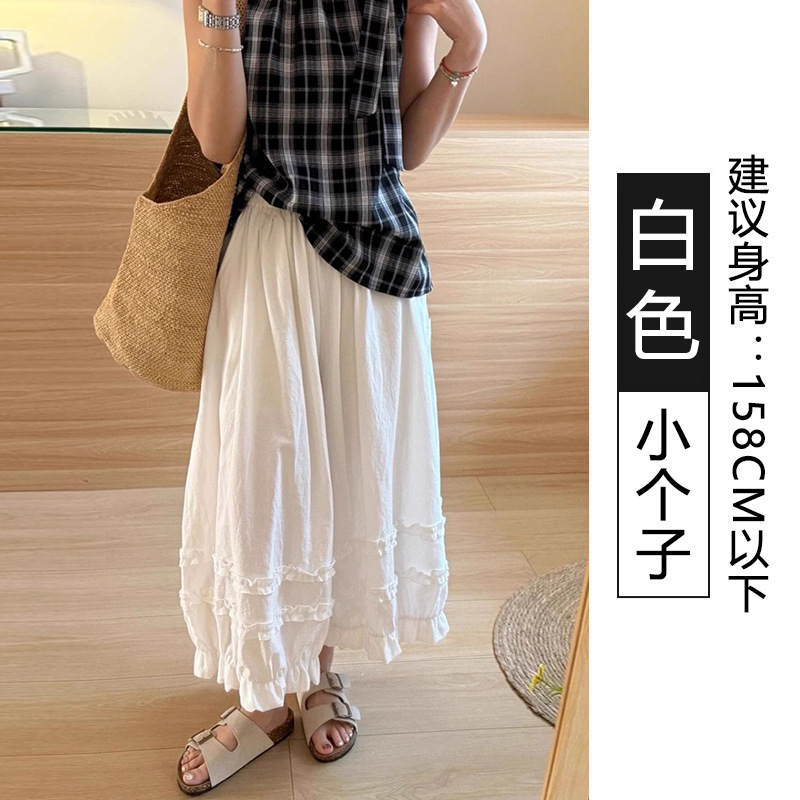 花边格子灯笼裤女夏季薄款2025新款慵懒风高腰宽松显瘦九分休闲裤|undefined