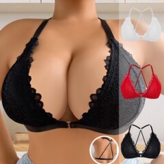 外国貿易人気の大きいサイズの女性用ブラジャー、レースのトッププッシュアップ、調節可能な細いストラップ、Y字型のヨーロッパとアメリカの大きいサイズの下着