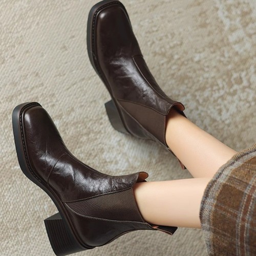 2024 Fall/Winter New Arrival: Chic & Unique Women's Chelsea Boots with Chunky Heels—Ultra-Hot High-Heel Martin Boots
