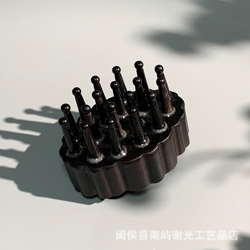 牛の角の頭の胸の体のマッサージの棒の経絡は紫光の檀木のバラの経絡をブラシして全身の通用工場を櫛します。|undefined