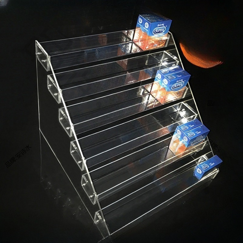 药店药房计生用品避孕套促销展示架亚克力超市便利店小货架子
