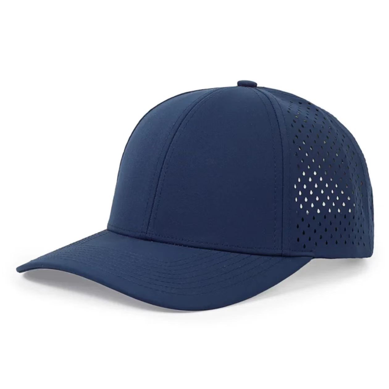 Sombrero de pesca impermeable con perforaciones láser, gorra de béisbol, sombrero liso, logotipo bordado personalizado, unisex.