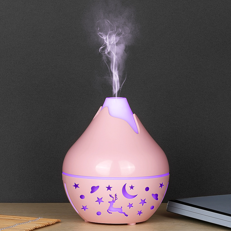 Mini humidificador hueco Xiaoxueshan-rosa