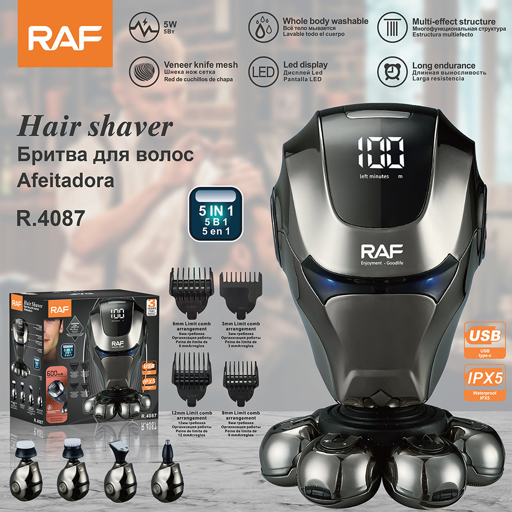 RAF máquina de afeitar eléctrica multifuncional transfronteriza para hombre, afeitadora eléctrica, afeitadora, afeitadora, máquina de afeitar