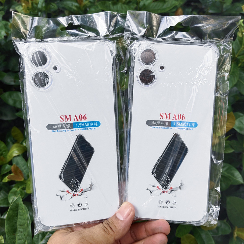 For SAM Samsung A06 four-corner airbag anti-fall mobile phone case fine hole transparent TPU protective case anti-fall TPU soft case For SAM Samsung A06 four-corner airbag anti-fall mobile phone case fine hole transparent TPU protective case anti-fall TPU soft case