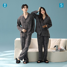 【婴儿棉】双层纱A类柔软全棉情侣长袖睡衣秋季高级感家居服套装