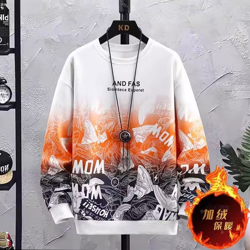 Juveniles encapuchados de color gradiente chaqueta de primavera y otoño hombre abrigo de estilo casual estilo de moda guapo ropa de otoño