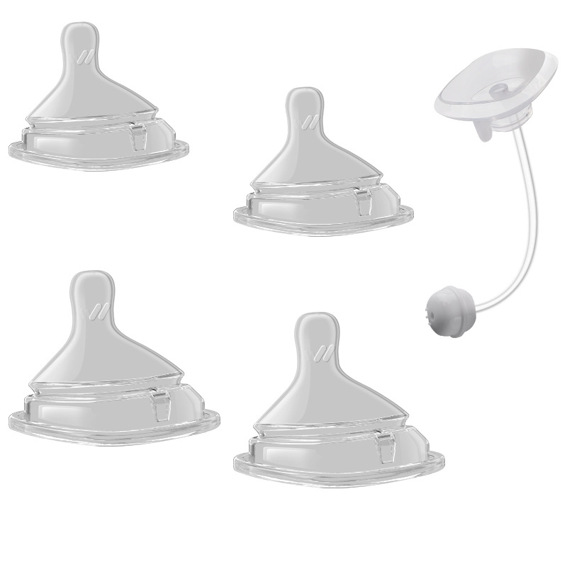 Aplicable para pezón inteligente anti-asfixia 1 / 2 / 3 segmento Y agujero imitación de leche materna accesorio de botella de leche sólida anti-inflamación