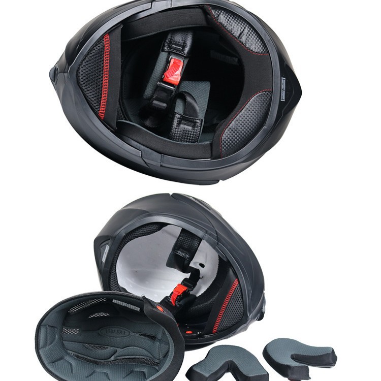 Casco virtuoso casco eléctrico para hombres y mujeres casco de exposición de doble lente casco completo Four Seasons coche eléctrico tapa antiniebla no motocicleta