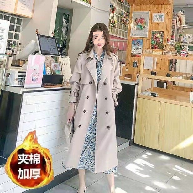 今年流行风衣2025新款秋装坠感中长款外套女过膝气质女神范英伦风|undefined