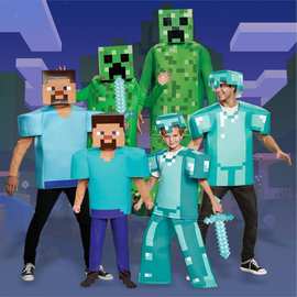 【新品】降价-我的世界大电影MC万圣节服饰儿童演出服角色cos